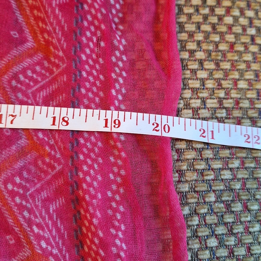 Vibrant Pink and Orange Infinity Scarf - Picture 7 of 10